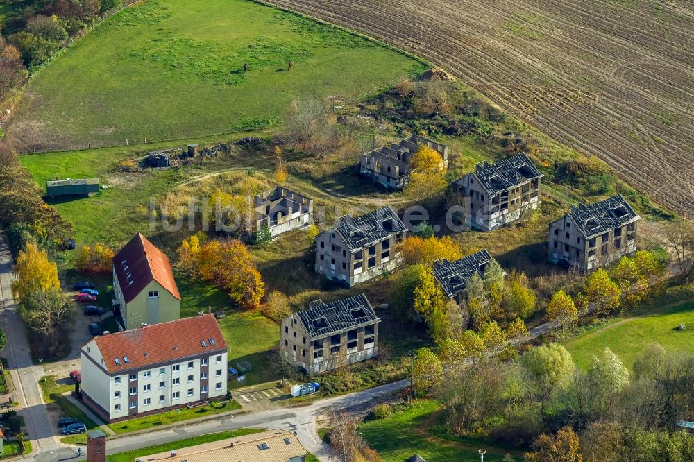 Luftbild Ankershagen - Ruinen von Wohnhäusern in Ankershagen im Bundesland Mecklenburg-Vorpommern