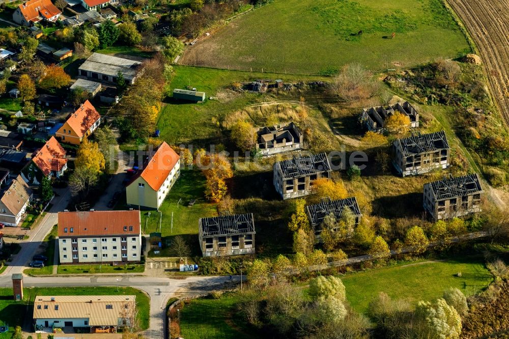 Luftaufnahme Ankershagen - Ruinen von Wohnhäusern in Ankershagen im Bundesland Mecklenburg-Vorpommern