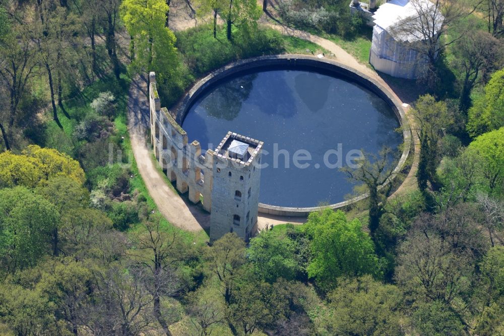 Potsdam von oben - Ruinenberg, eine Anhöhe zwischen Potsdam-Bornstedt im Westen und der Jägervorstadt in Potsdam, der Landeshauptstadt von Brandenburg