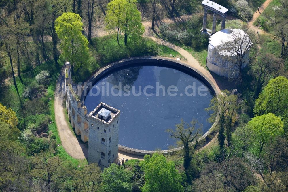 Potsdam aus der Vogelperspektive: Ruinenberg, eine Anhöhe zwischen Potsdam-Bornstedt im Westen und der Jägervorstadt in Potsdam, der Landeshauptstadt von Brandenburg