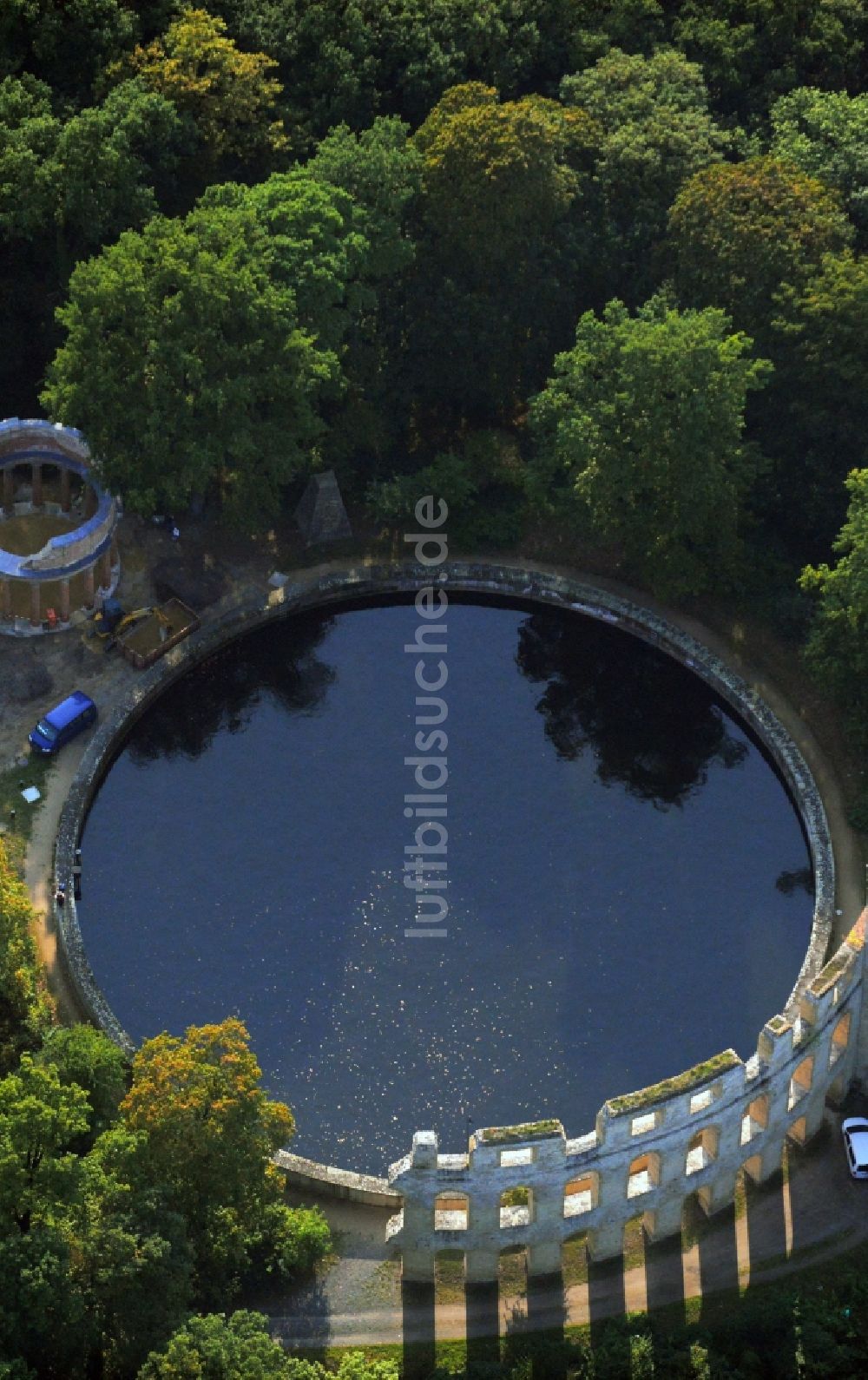 Luftaufnahme Potsdam - Ruinenberg, eine Anhöhe zwischen Potsdam-Bornstedt im Westen und der Jägervorstadt in Potsdam, der Landeshauptstadt von Brandenburg