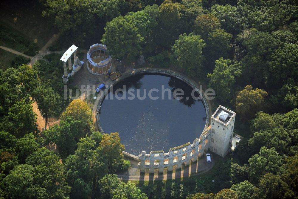 Potsdam von oben - Ruinenberg, eine Anhöhe zwischen Potsdam-Bornstedt im Westen und der Jägervorstadt in Potsdam, der Landeshauptstadt von Brandenburg