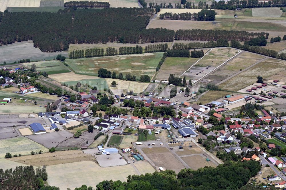 Luftbild Schöneiche - Rundlings- Dorf - Ansicht in Schöneiche im Bundesland Brandenburg, Deutschland