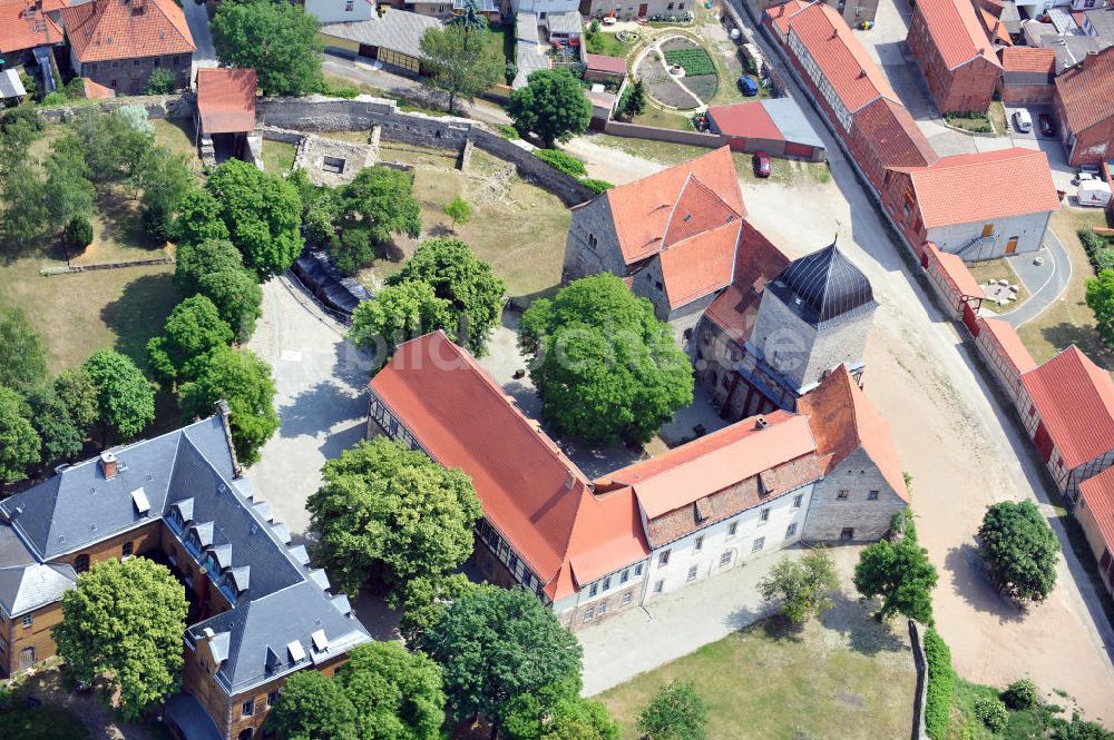 Weißensee von oben - Runneburg zu Weißensee in Thüringen