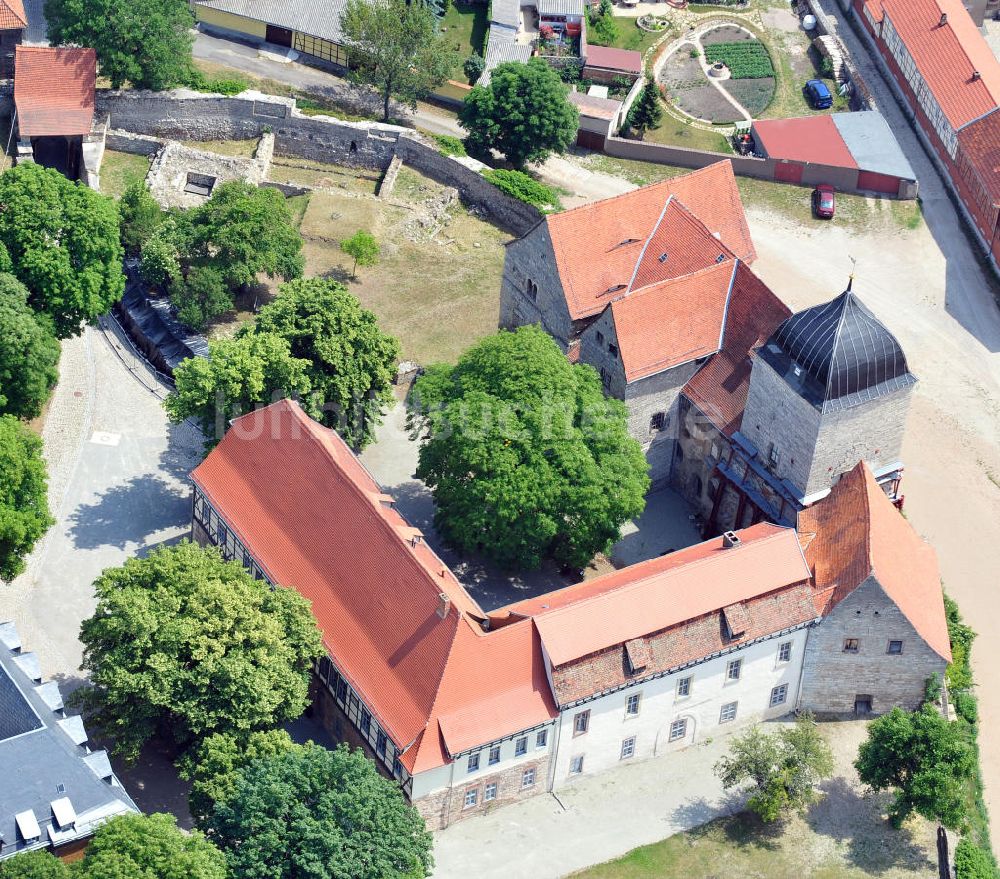 Weißensee aus der Vogelperspektive: Runneburg zu Weißensee in Thüringen