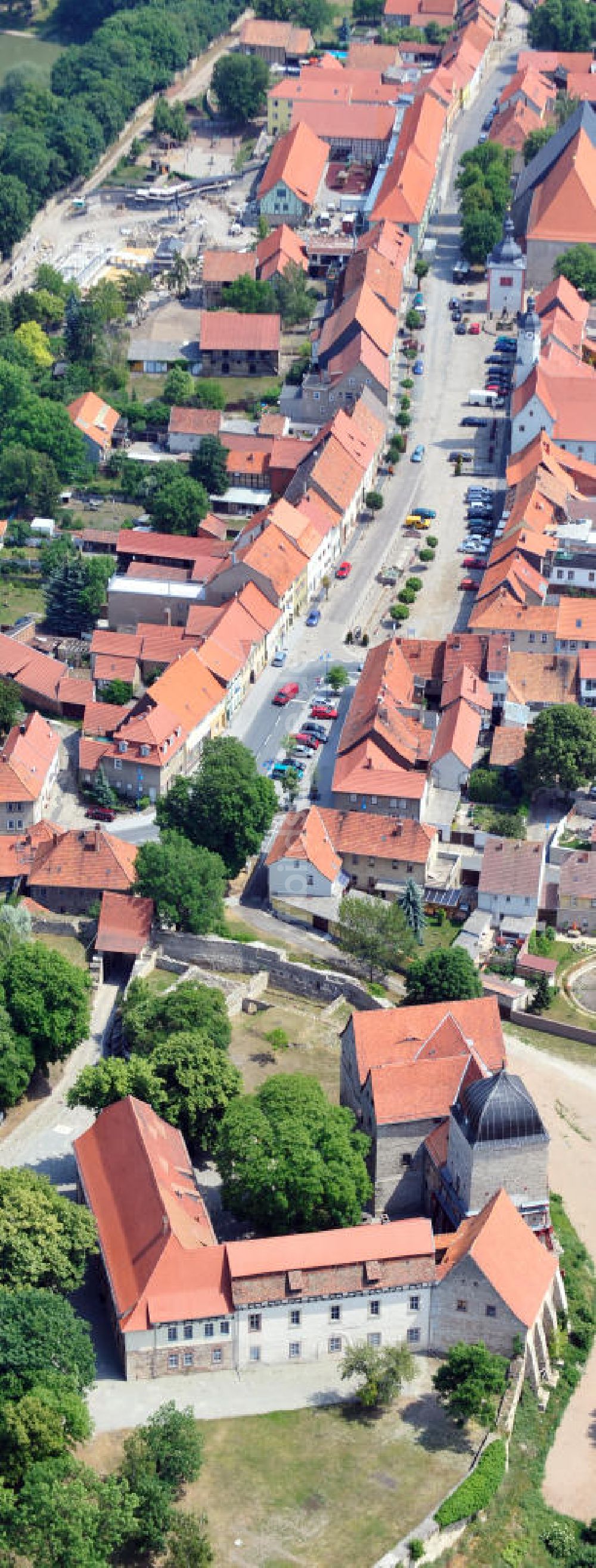 Weißensee von oben - Runneburg zu Weißensee in Thüringen