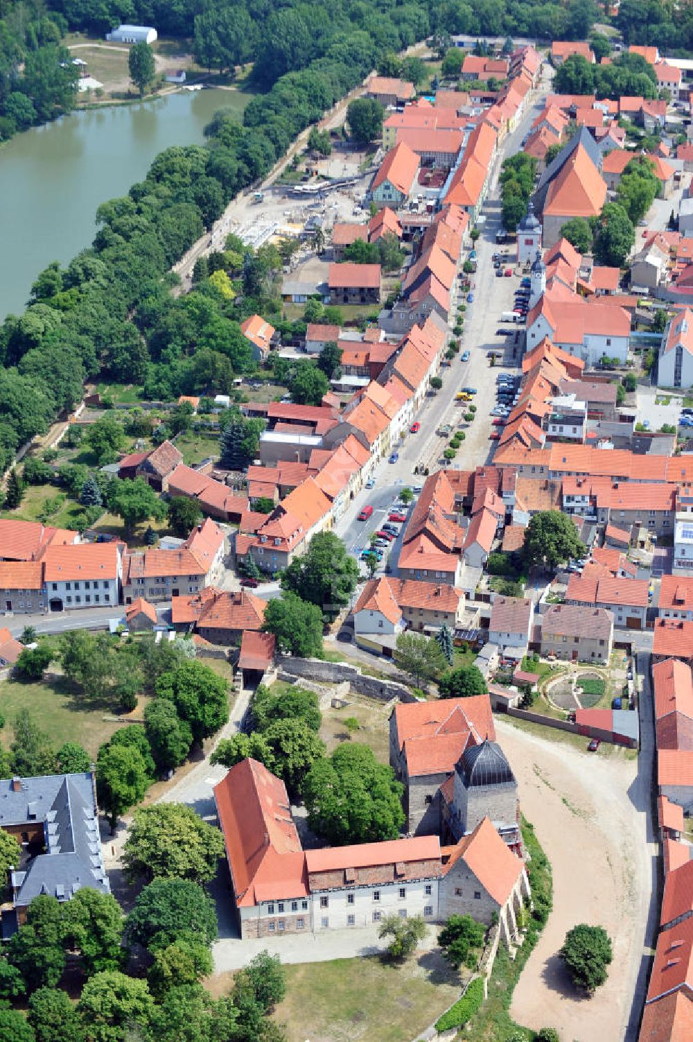 Weißensee aus der Vogelperspektive: Runneburg zu Weißensee in Thüringen