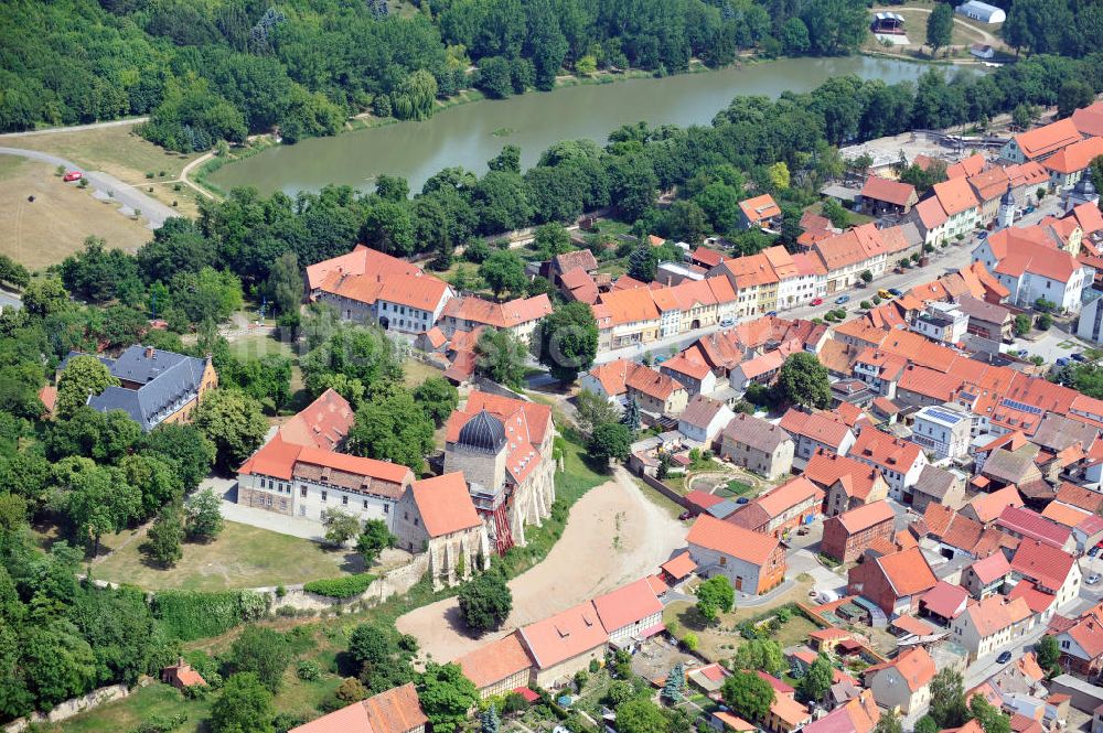 Weißensee von oben - Runneburg zu Weißensee in Thüringen