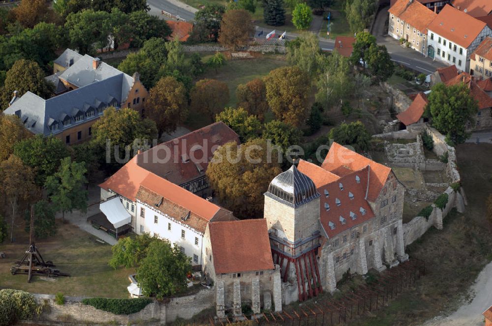 Weißensee aus der Vogelperspektive: Runneburg von Weißensee Thüringen