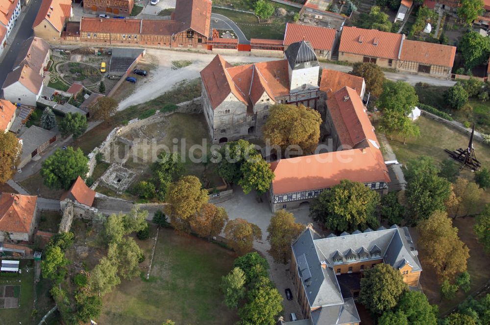 Weißensee aus der Vogelperspektive: Runneburg von Weißensee Thüringen