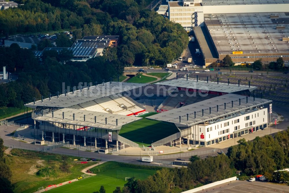 Luftaufnahme Essen - RWE - Rot-Weiß Stadion in Essen im Bundesland Nordrhein-Westfalen