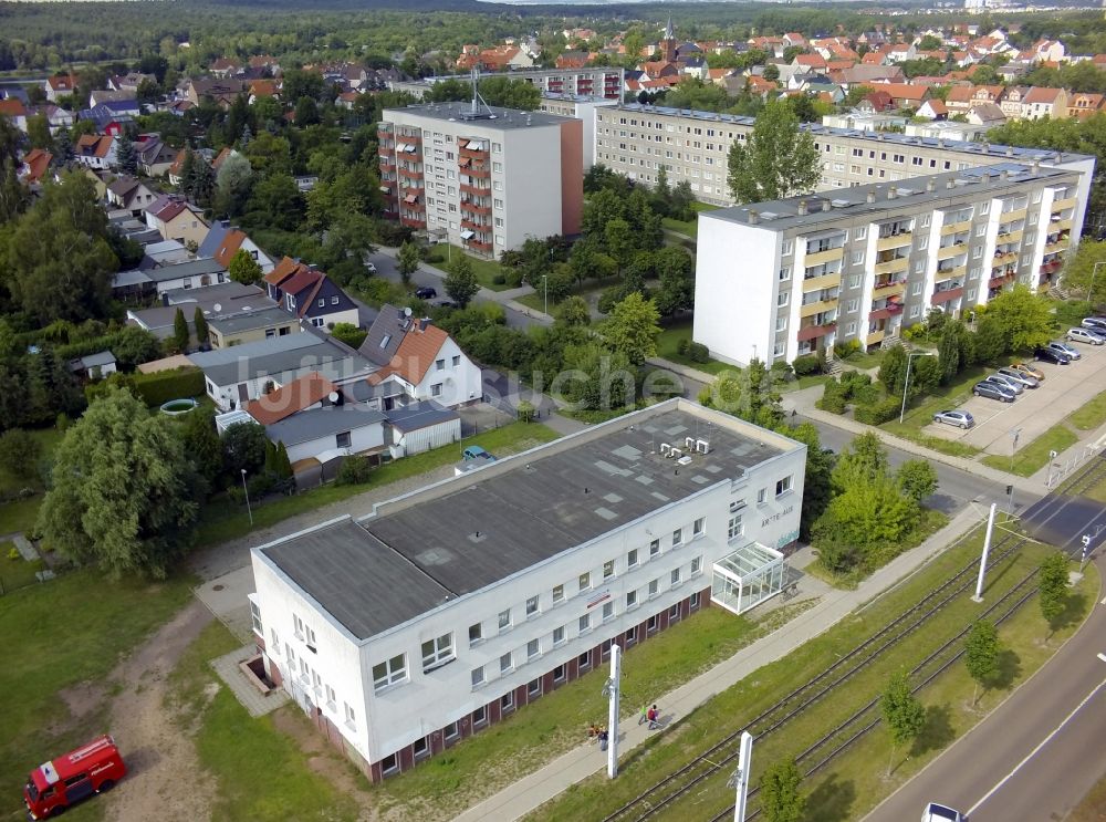 Halle (Saale) OT Neustadt aus der Vogelperspektive: Ärztehaus im Ortsteil Neustadt in Halle ( Saale ) im Bundesland Sachsen-Anhalt