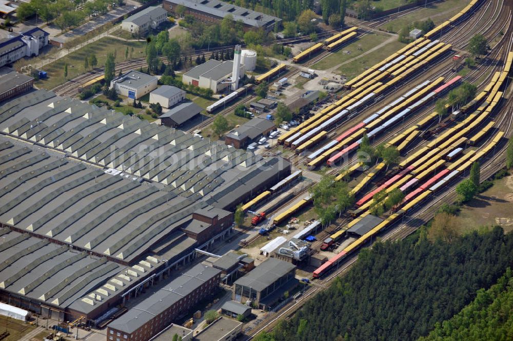 Berlin-Schöneweide aus der Vogelperspektive: S-Bahn-Hauptwerkstatt Berlin-Schöneweide