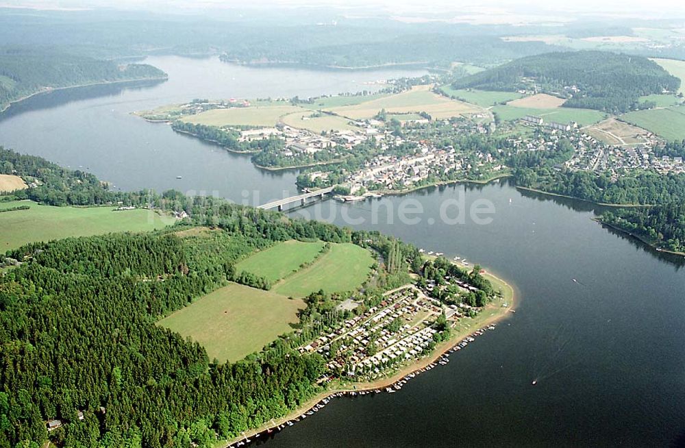 Luftaufnahme Saalburg / Thüringen - Saalburg / Thüringen Blick auf den Bleiloch-Stausee in Saalburg / Thüringen