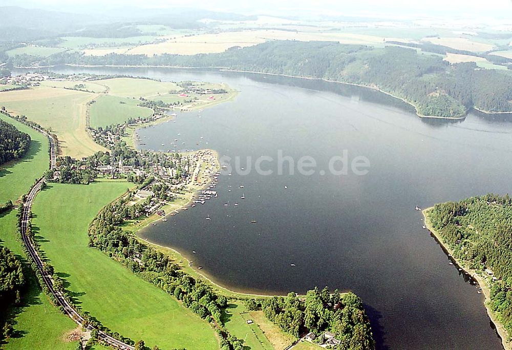 Luftbild Saalburg / Thüringen - Saalburg / Thüringen Blick auf den Bleiloch-Stausee in Saalburg / Thüringen