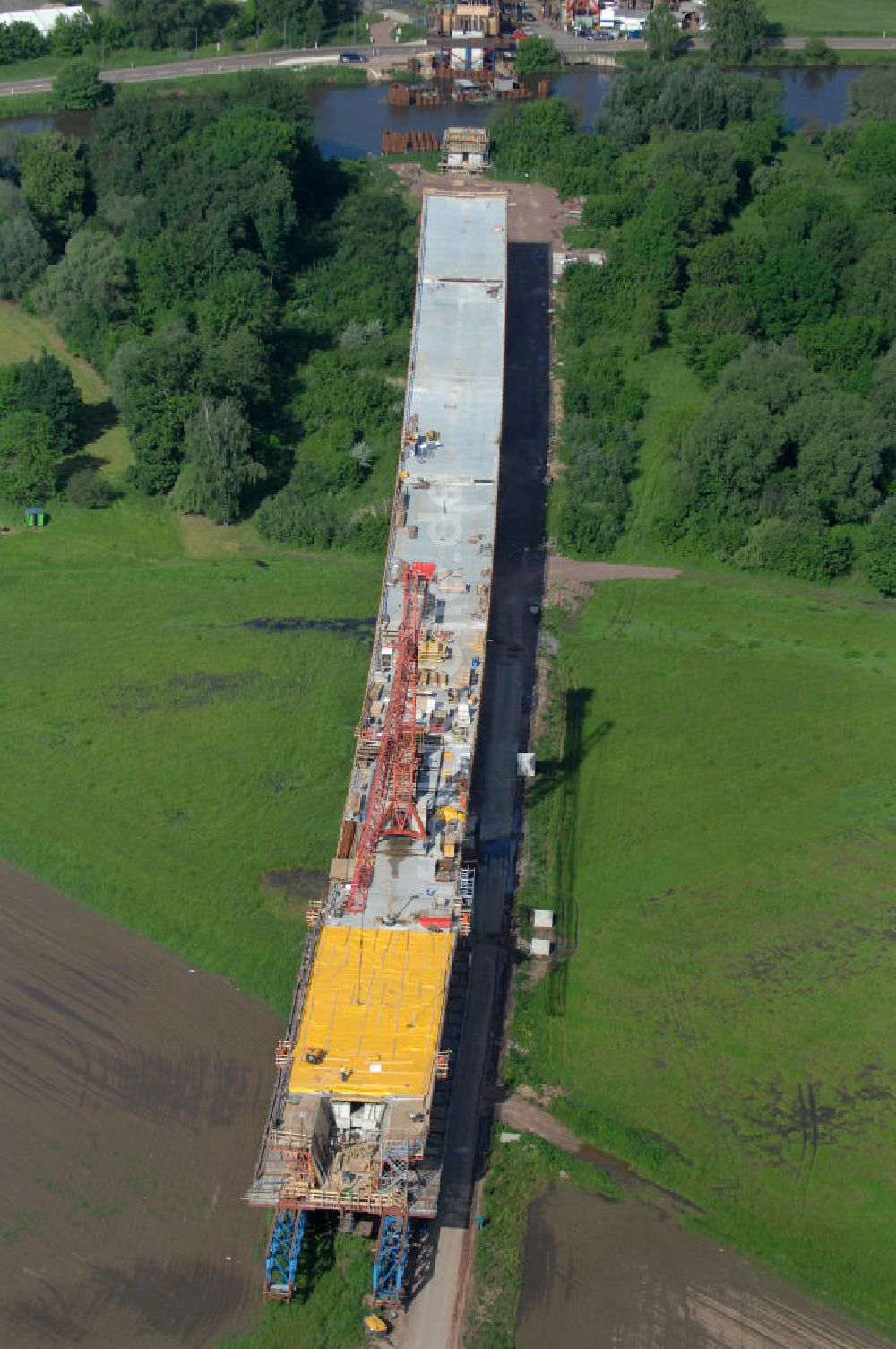 Rattmannsdorf aus der Vogelperspektive: Saale-Elster-Talbrücke über den Rattmannsdorfer See