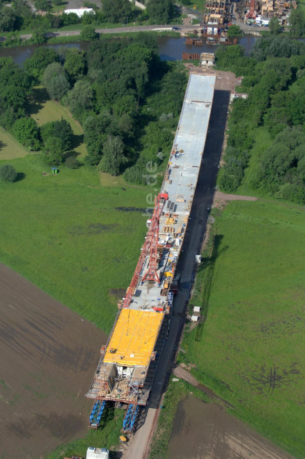 Luftbild Rattmannsdorf - Saale-Elster-Talbrücke über den Rattmannsdorfer See