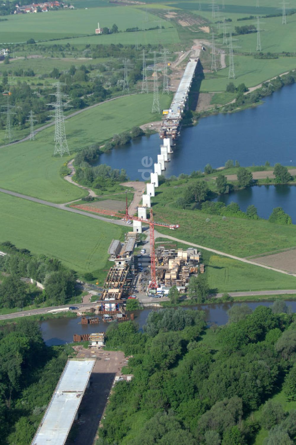 Luftaufnahme Rattmannsdorf - Saale-Elster-Talbrücke über den Rattmannsdorfer See