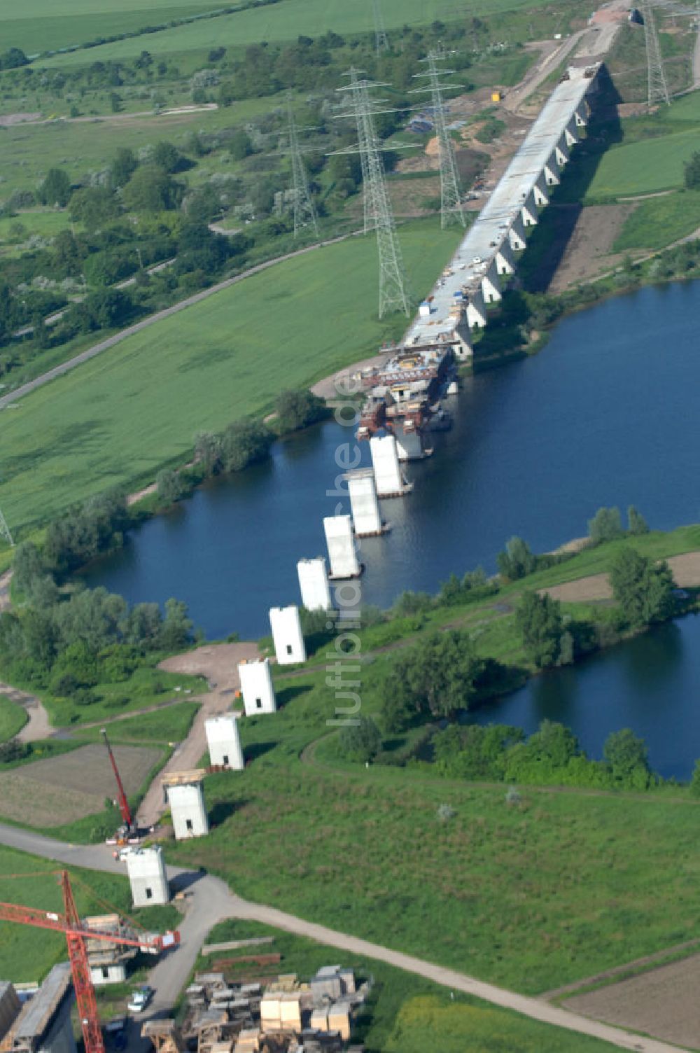 Rattmannsdorf aus der Vogelperspektive: Saale-Elster-Talbrücke über den Rattmannsdorfer See