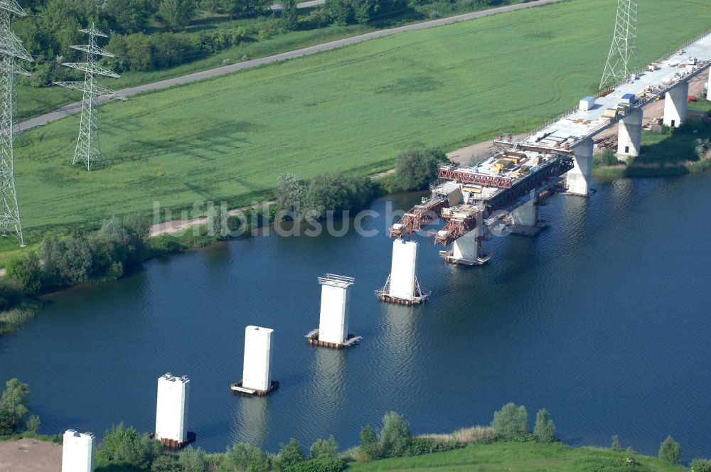 Rattmannsdorf aus der Vogelperspektive: Saale-Elster-Talbrücke über den Rattmannsdorfer See