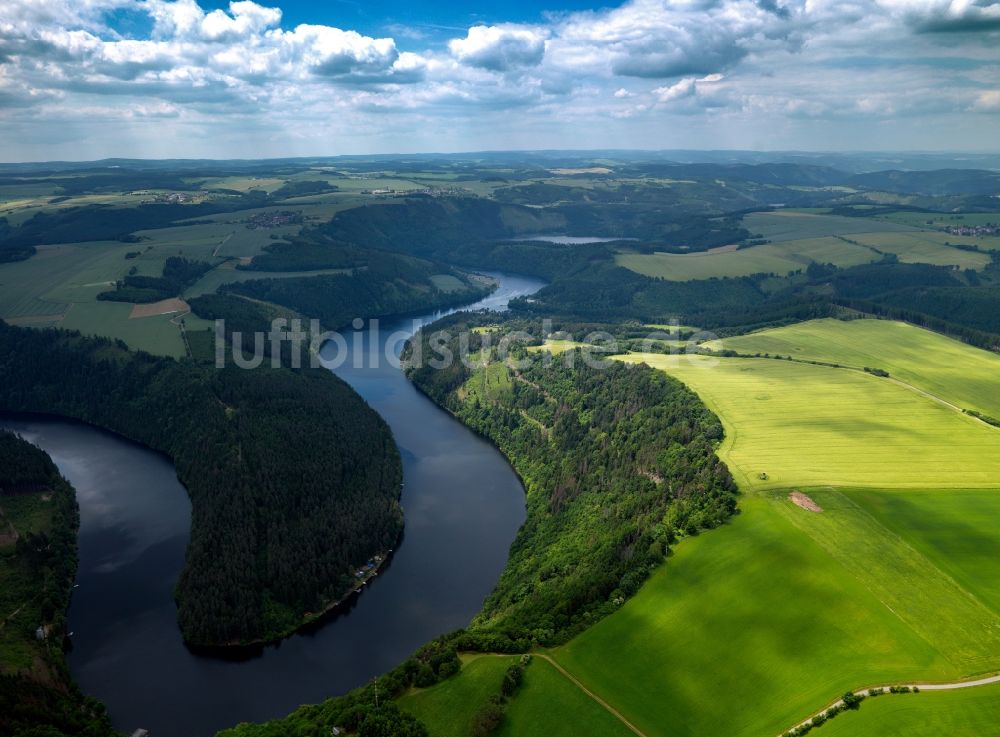 Altenbeuthen von oben - Saale und Landschaft in Altenbeuthen im Bundesland Thüringen