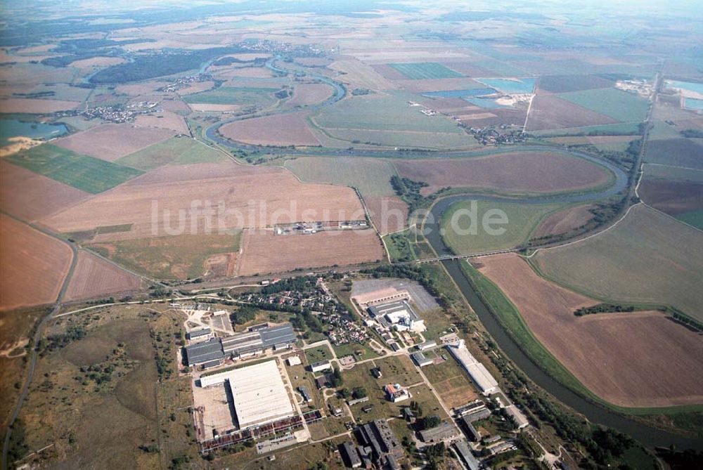 Luftaufnahme Tornitz - Saalemündung bei Tornitz