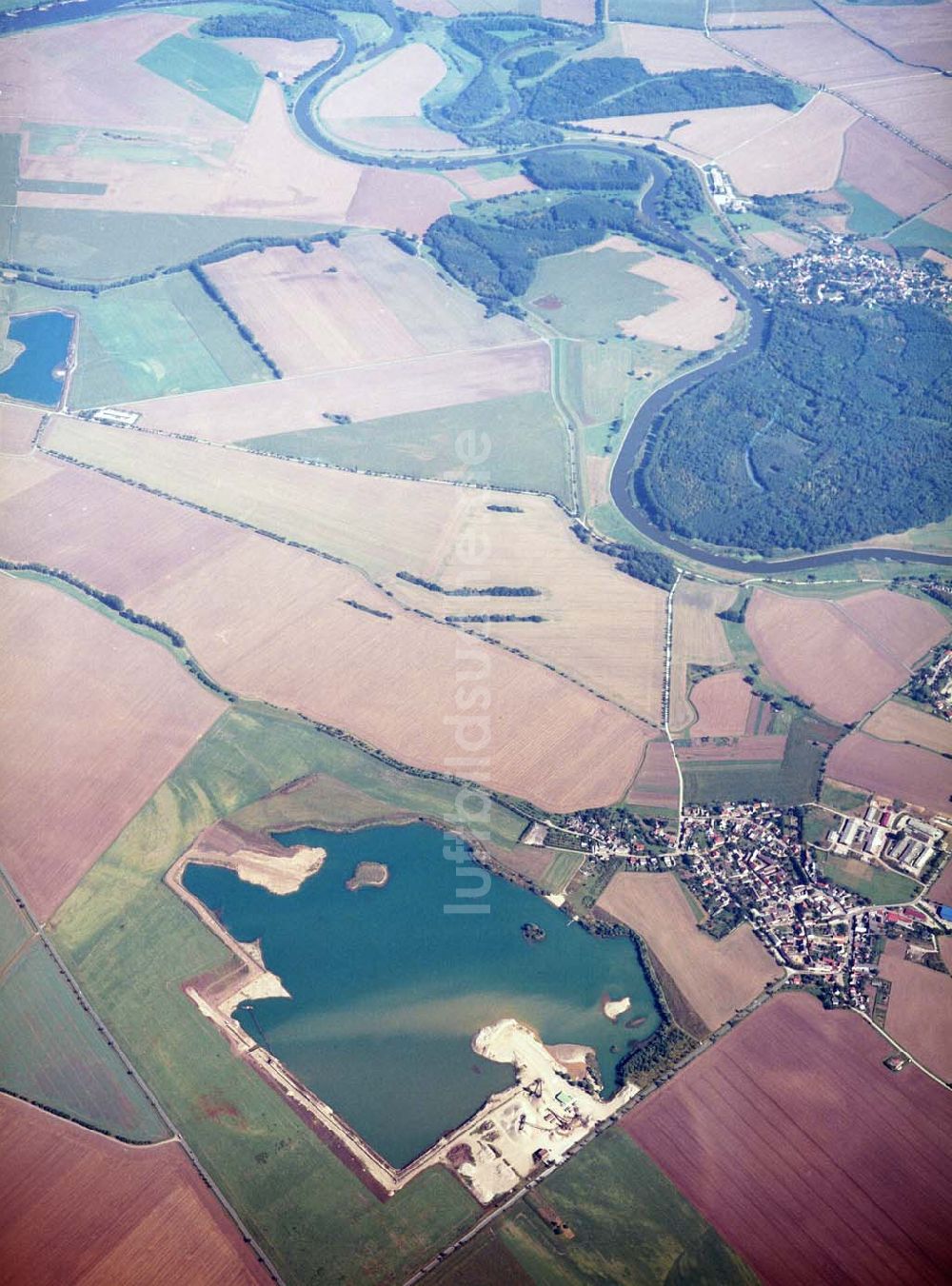 Luftaufnahme Tornitz - Saaleverlauf bei Tornitz