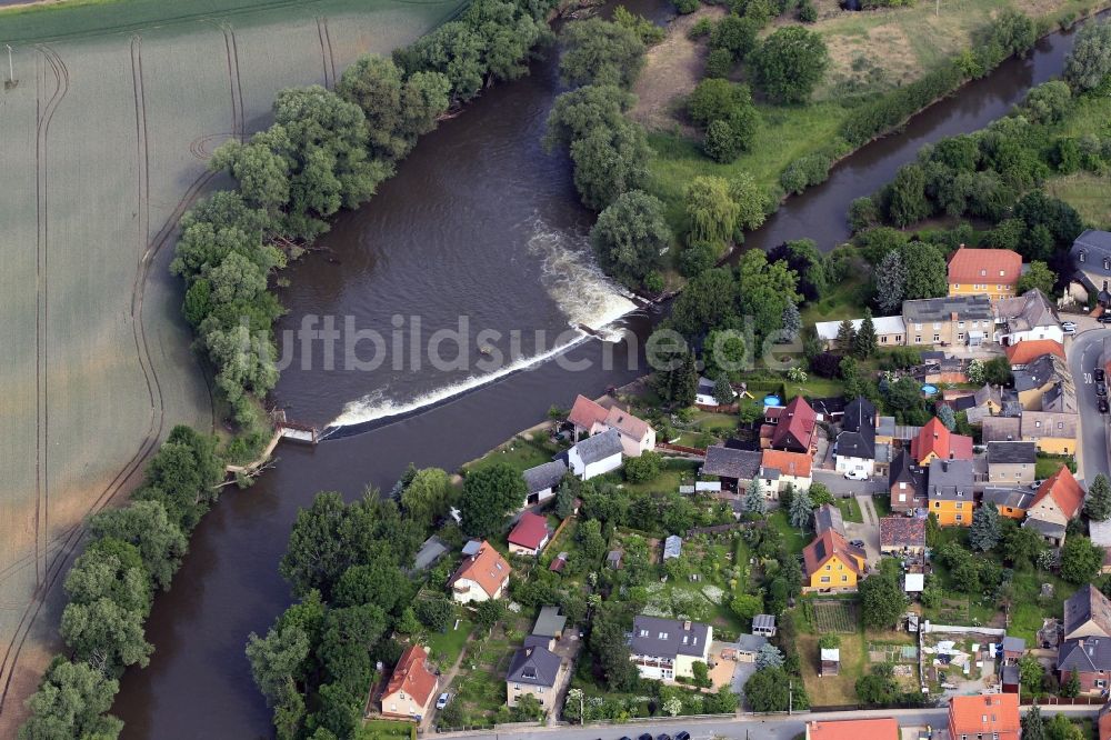 Luftaufnahme Dorndorf-Steudnitz - Saalewehr in Dorndorf im Bundesland Thüringen