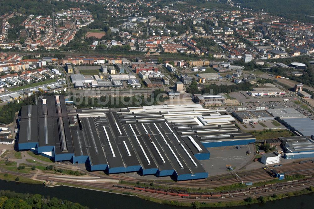 Saarbrücken aus der Vogelperspektive: Saarstahl AG, Stahlwerk Burbach in Saarbrücken