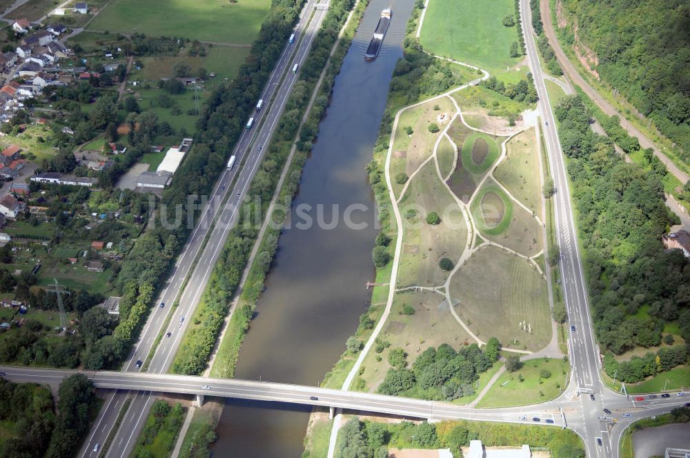 Luftaufnahme Beckingen - Saarverlauf bei Beckingen