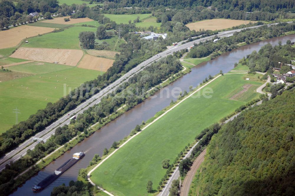 Beckingen aus der Vogelperspektive: Saarverlauf bei Beckingen