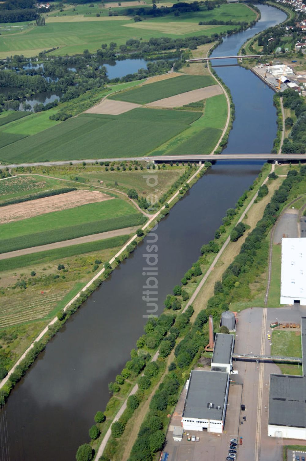 Besseringen aus der Vogelperspektive: Saarverlauf bei Besseringen