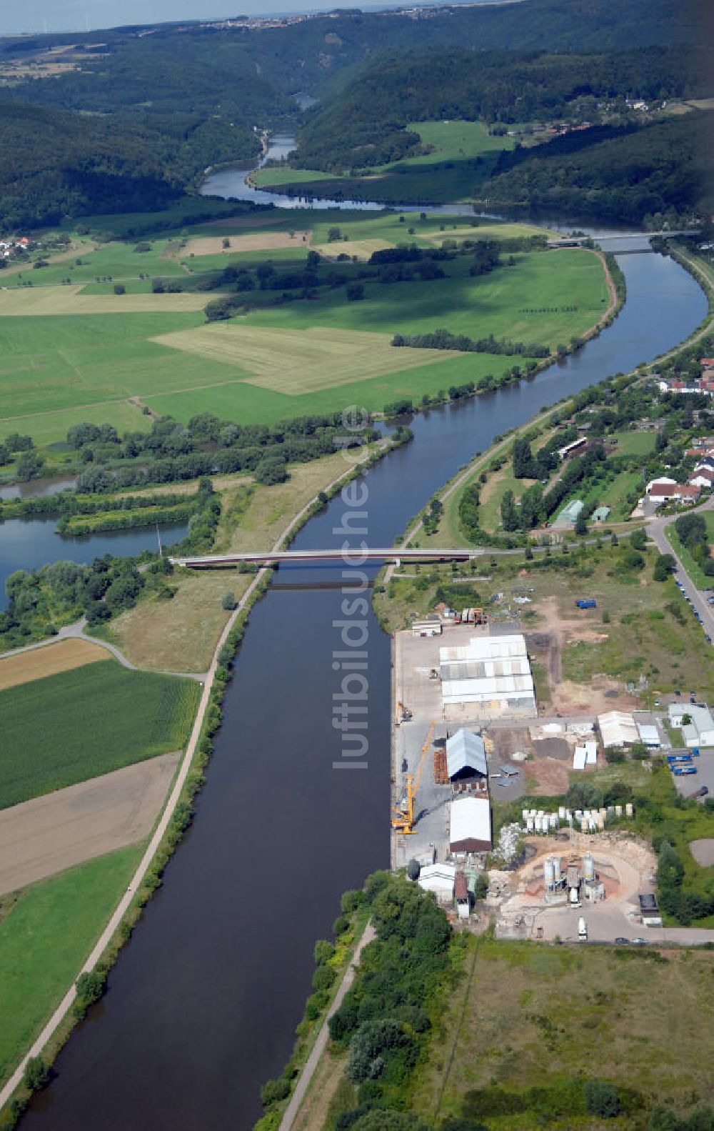 Besseringen von oben - Saarverlauf bei Besseringen