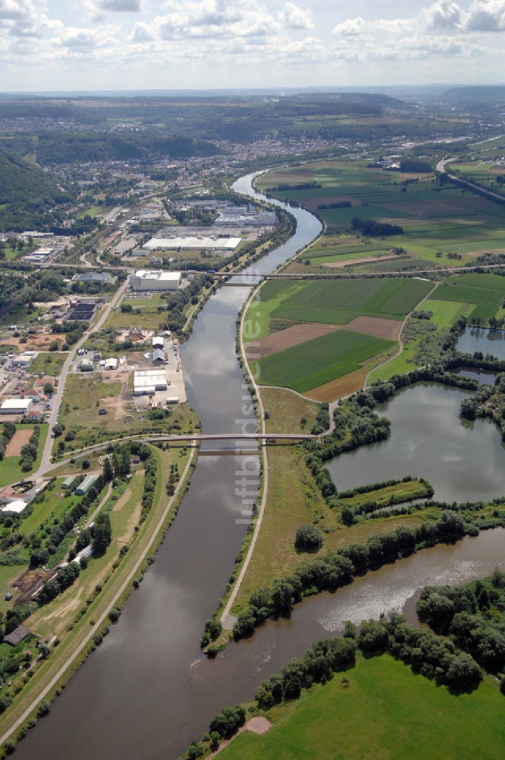 Besseringen von oben - Saarverlauf bei Besseringen