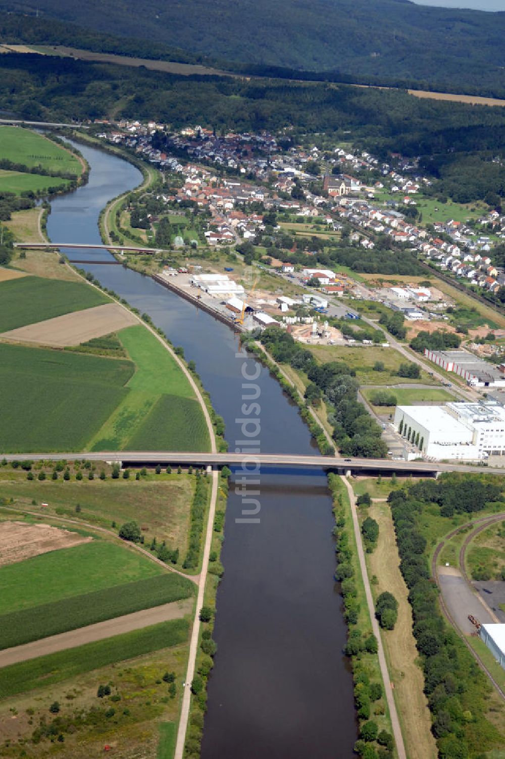 Besseringen von oben - Saarverlauf bei Besseringen