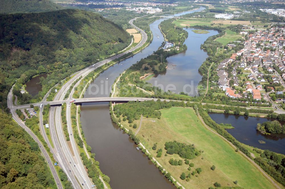 Dillingen von oben - Saarverlauf bei Dillingen