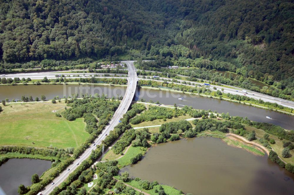 Luftaufnahme Dillingen - Saarverlauf bei Dillingen