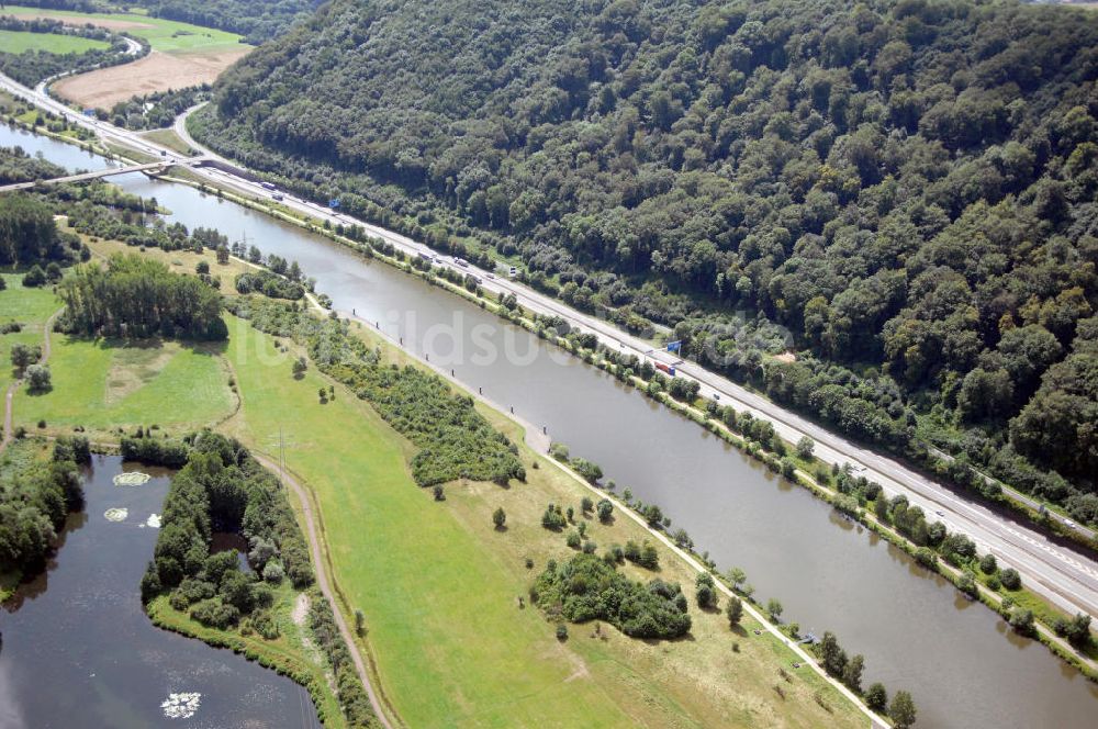 Luftbild Dillingen - Saarverlauf bei Dillingen