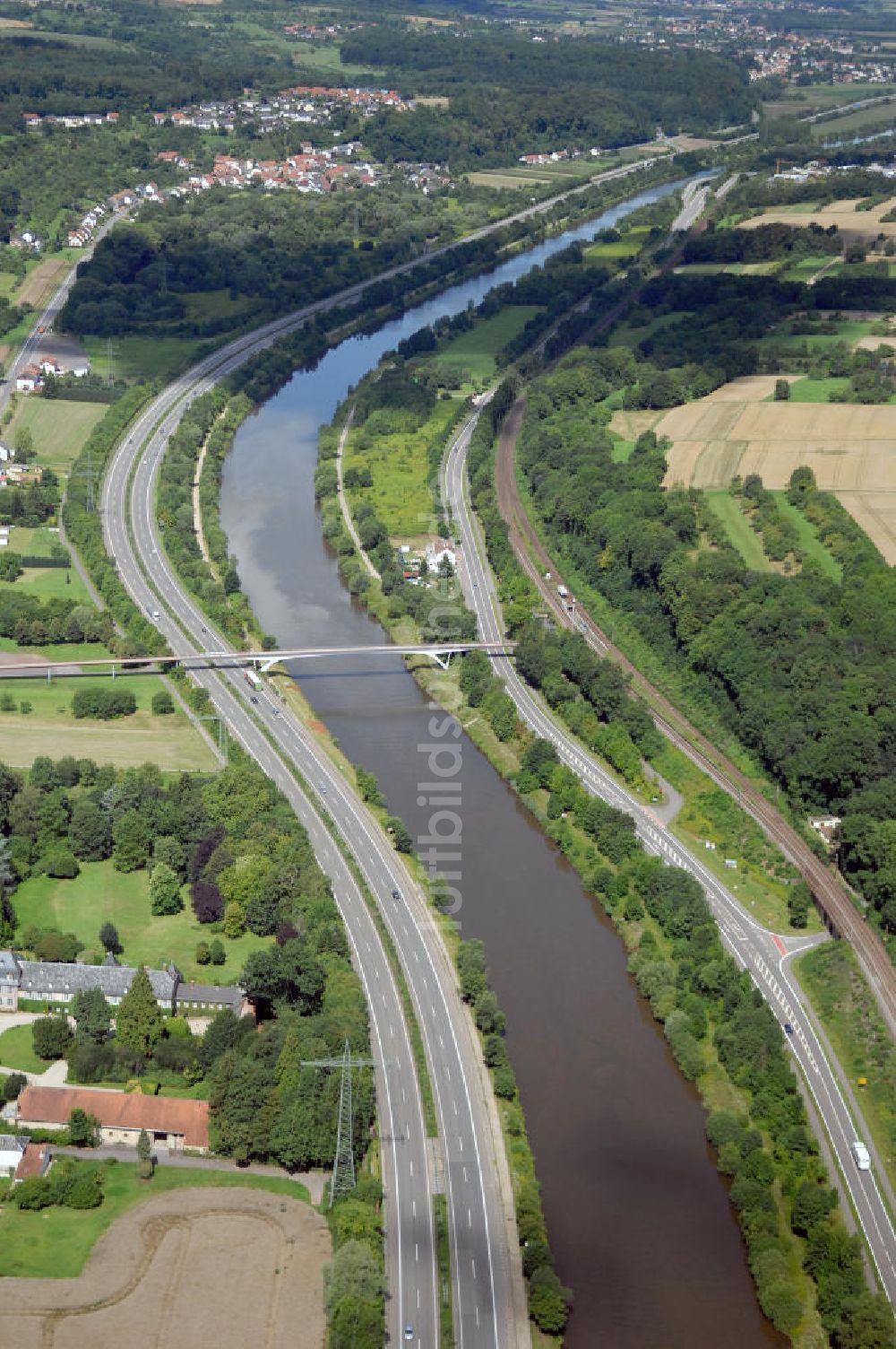 Fremersdorf von oben - Saarverlauf bei Fremersdorf