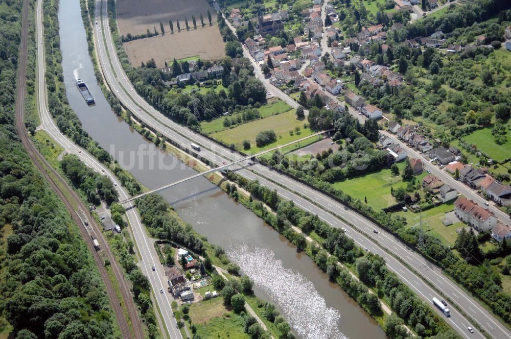 Fremersdorf von oben - Saarverlauf bei Fremersdorf