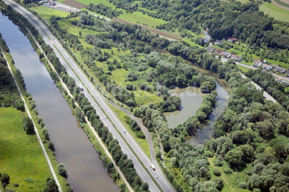 Luftbild Mechern - Saarverlauf bei Mechern