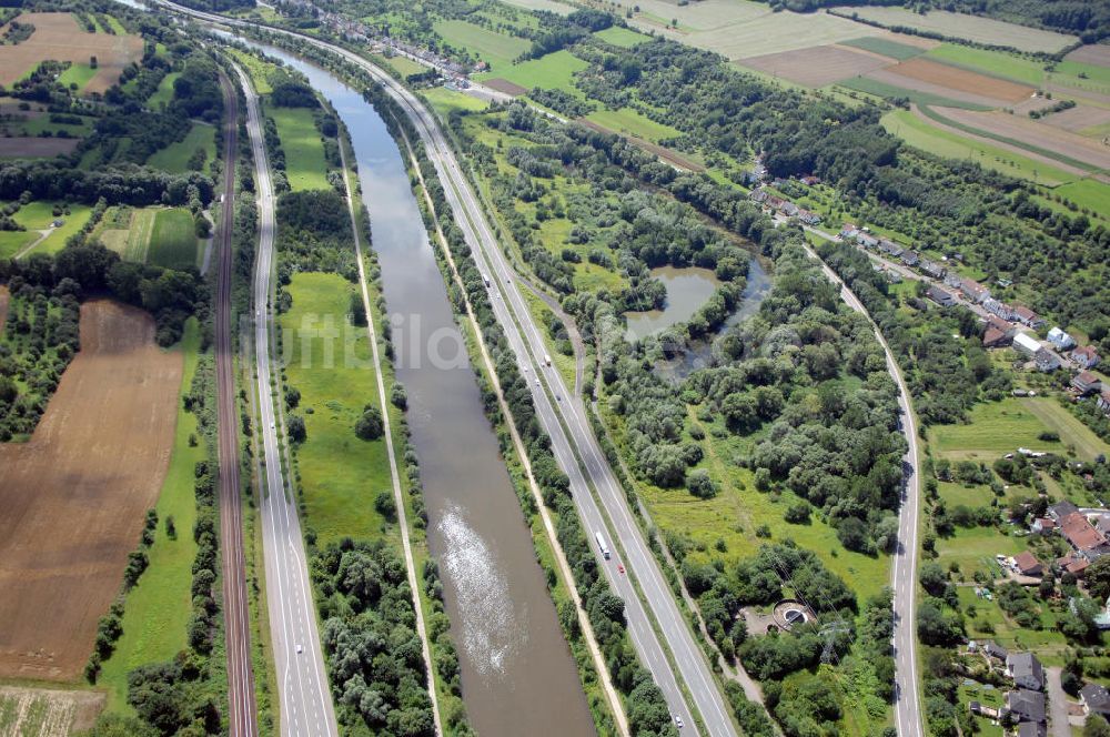 Luftaufnahme Mechern - Saarverlauf bei Mechern