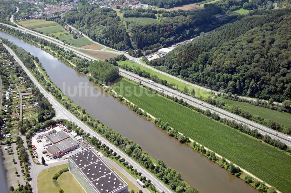 Merzig von oben - Saarverlauf bei Merzig