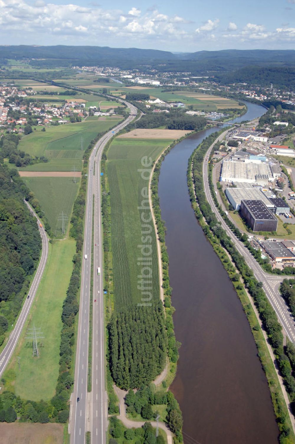 Luftaufnahme Merzig - Saarverlauf bei Merzig