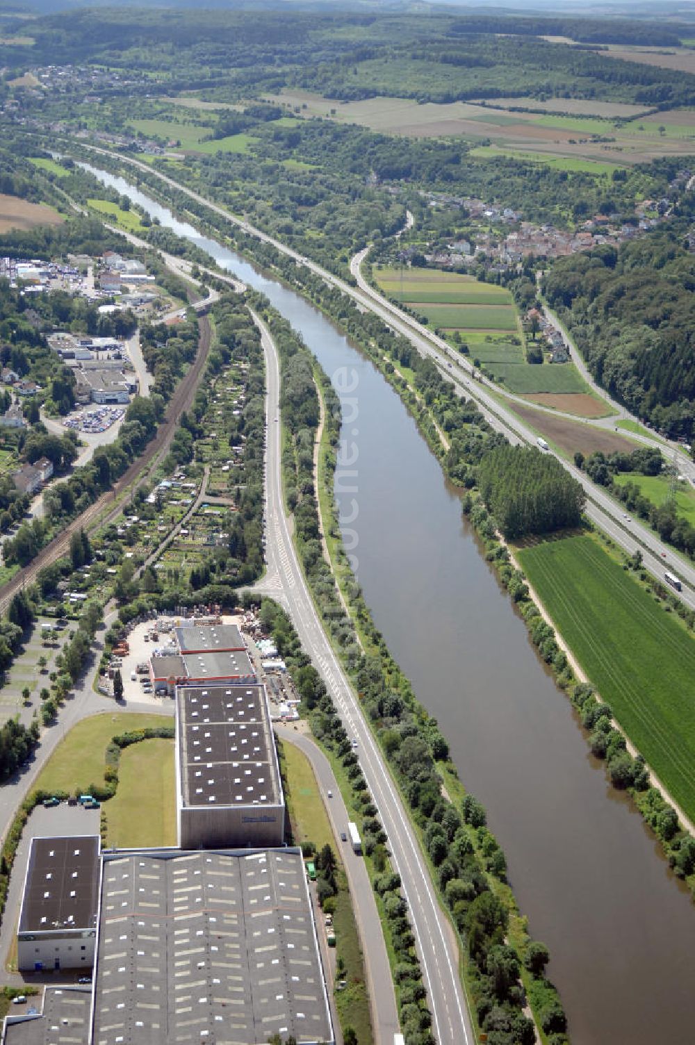 Luftaufnahme Merzig - Saarverlauf bei Merzig