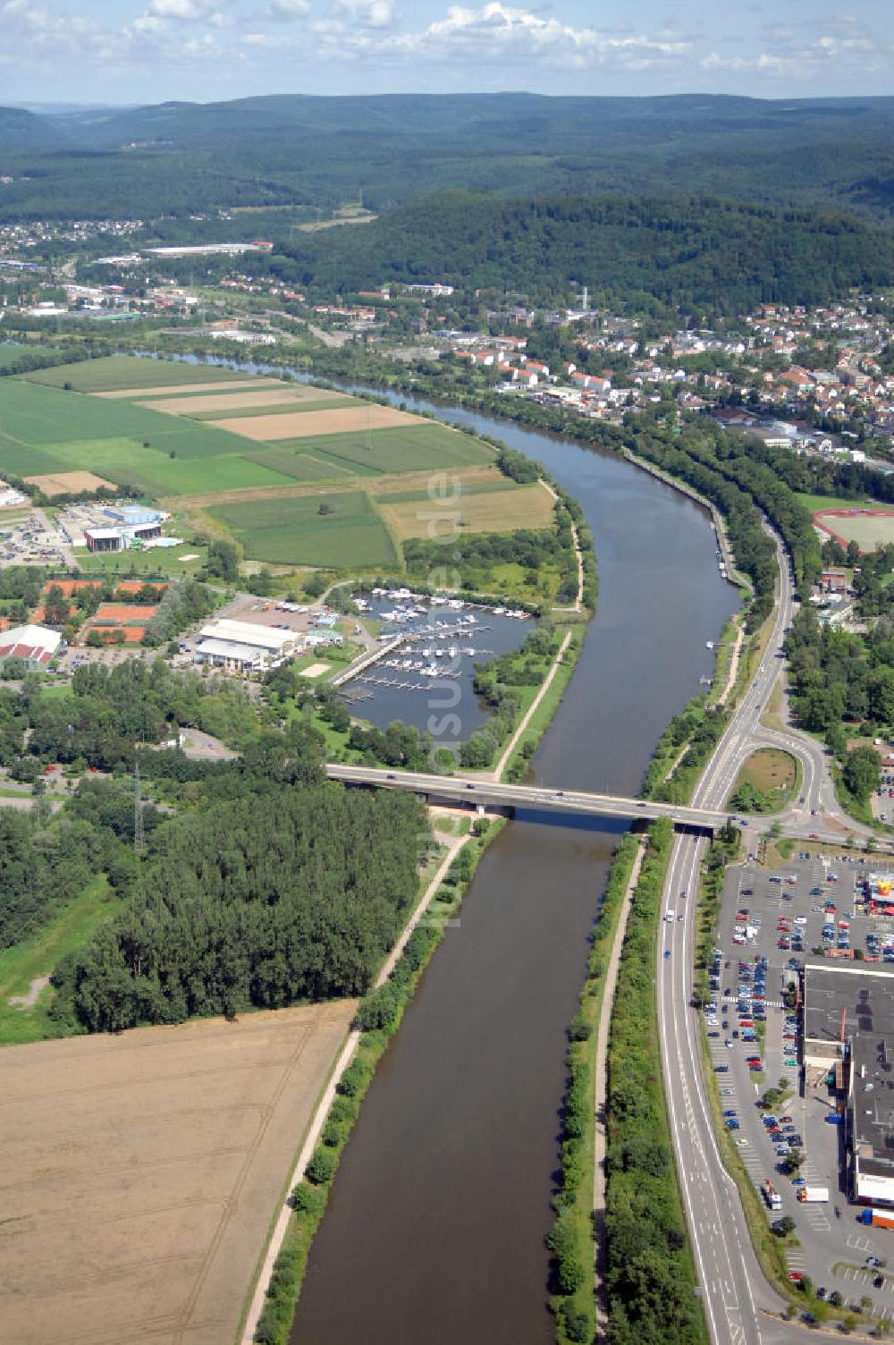 Luftaufnahme Merzig - Saarverlauf bei Merzig