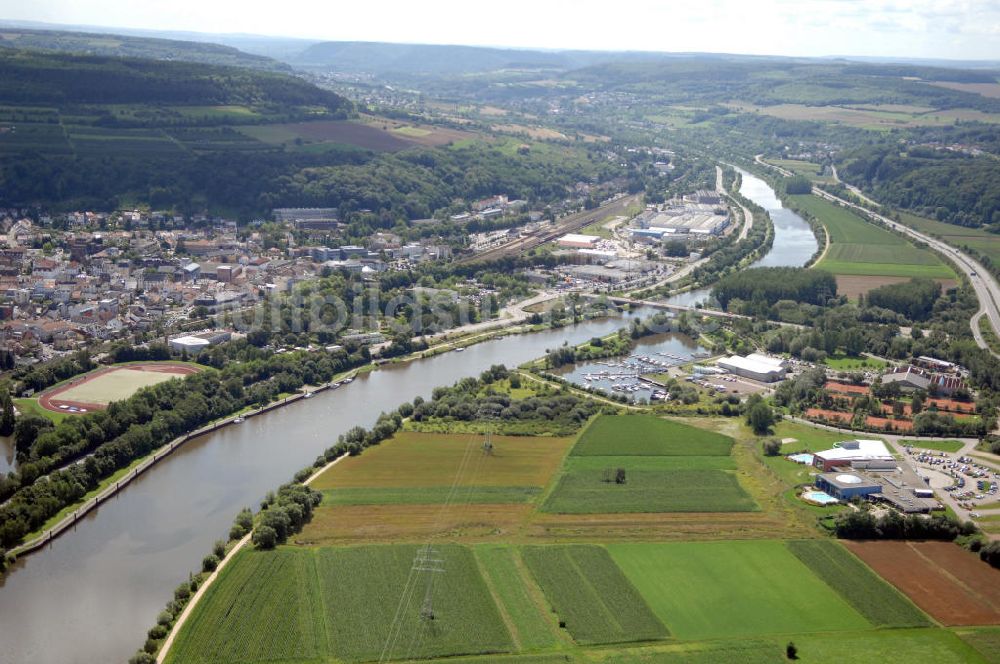 Luftbild Merzig - Saarverlauf bei Merzig