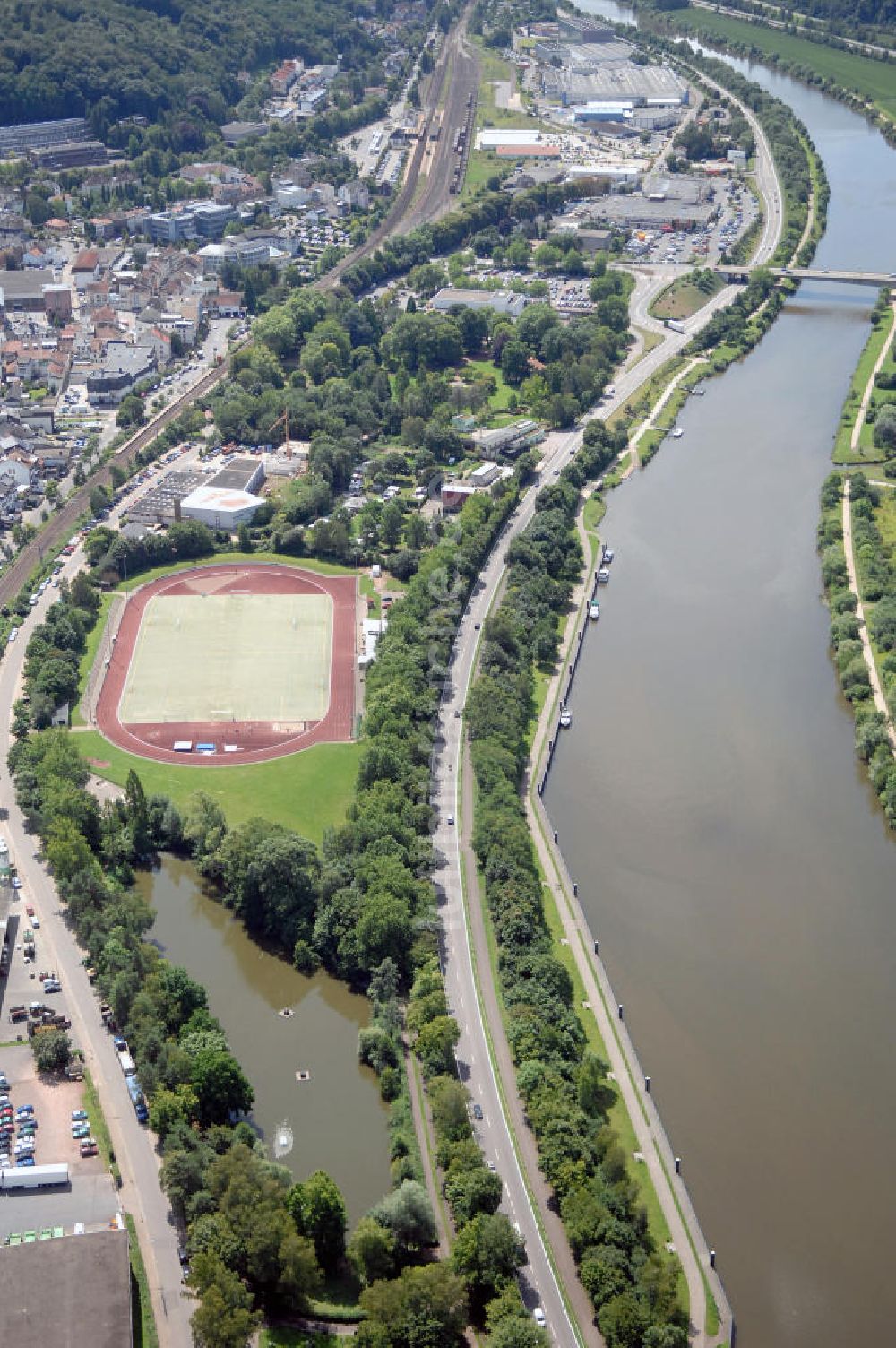 Luftaufnahme Merzig - Saarverlauf bei Merzig