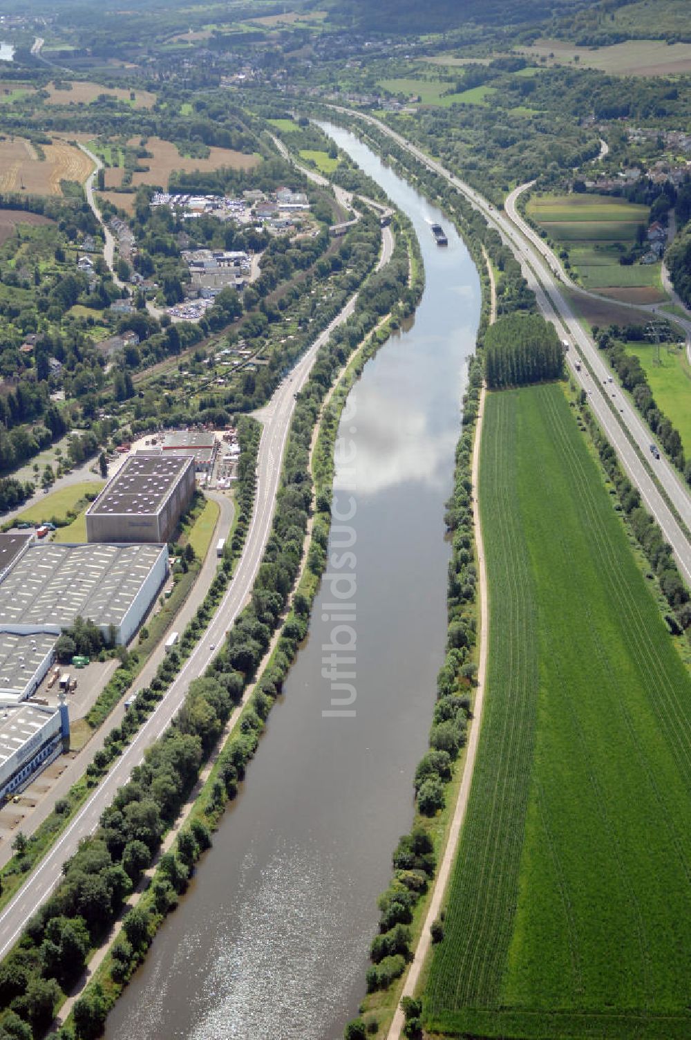 Luftaufnahme Merzig - Saarverlauf bei Merzig