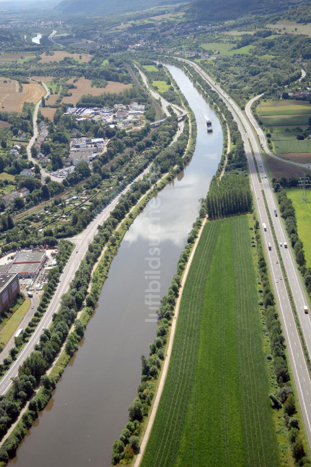 Merzig von oben - Saarverlauf bei Merzig